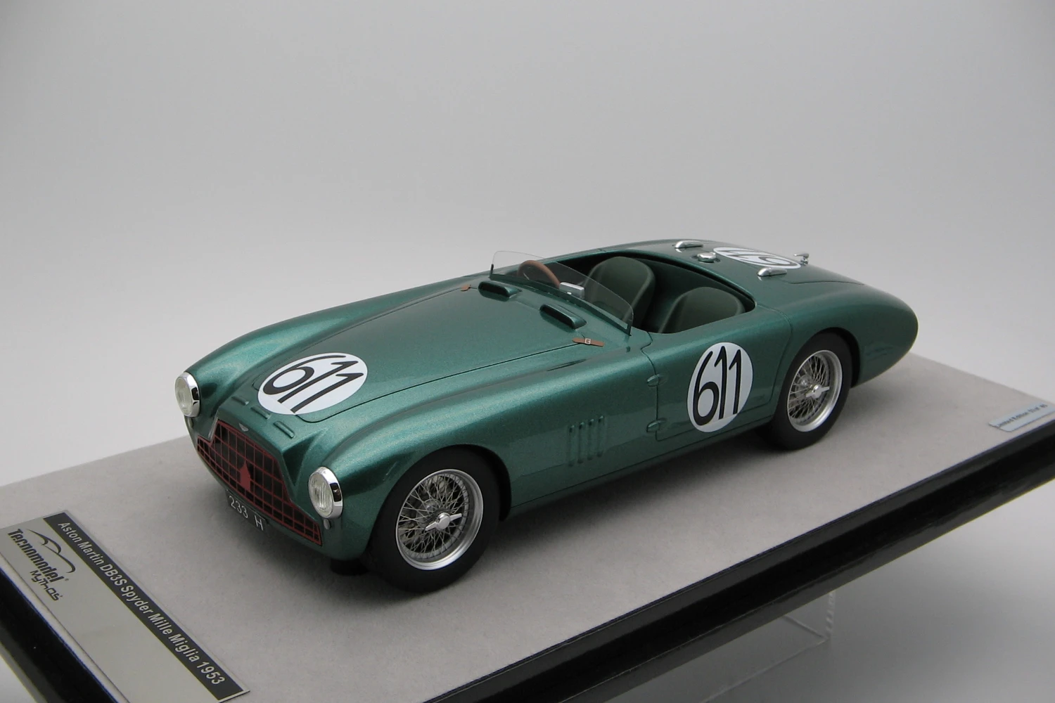 Aston Martin DB3S Spyder Mille Miglia 1953 car #611 driver: Reg Parnell - Louis Klementaski 5° place