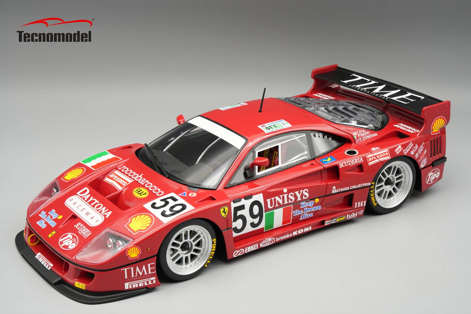 Ferrari F40 LM 1996 24h LM Driver P.NAPPI/ R. DONOVAN/ T.OOTA Open Rear Trunck and engine part Close with magnetic system