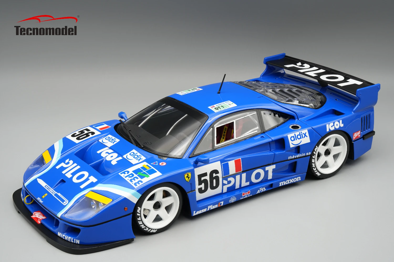 Ferrari F40 LM 1996 24H LM Pilot Pen Racing Driver M.Ferte /O.Thevenin /N.Loboissetier  Open Rear Trunck and engine part  Close with magnetic system