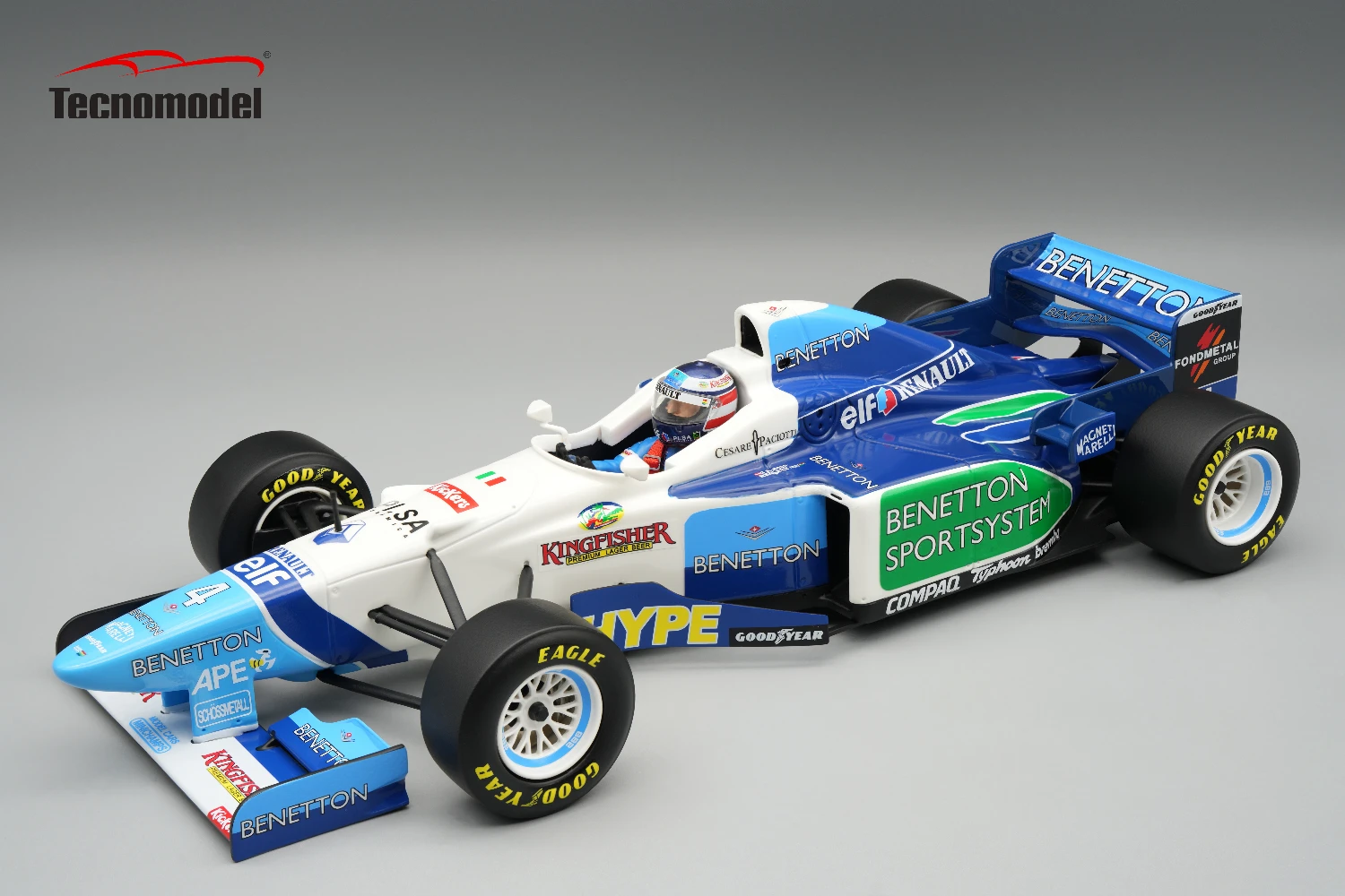 Benetton B196 1996 Monaco GP Driver: Gherard Berger  car #4 SHOWCASE INCLUDED