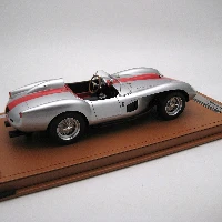 Ferrari 250 TR Pontoon-Fender street version 1958 Metallic Silver- Red Stripe 