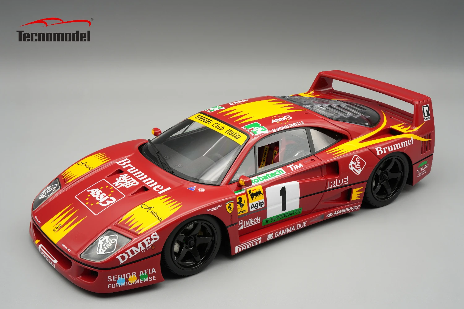 Ferrari F40  Twin Turbo V8  1994 TEAM Brummel Supercar GT Season  Driver Mimmo Schiattarella