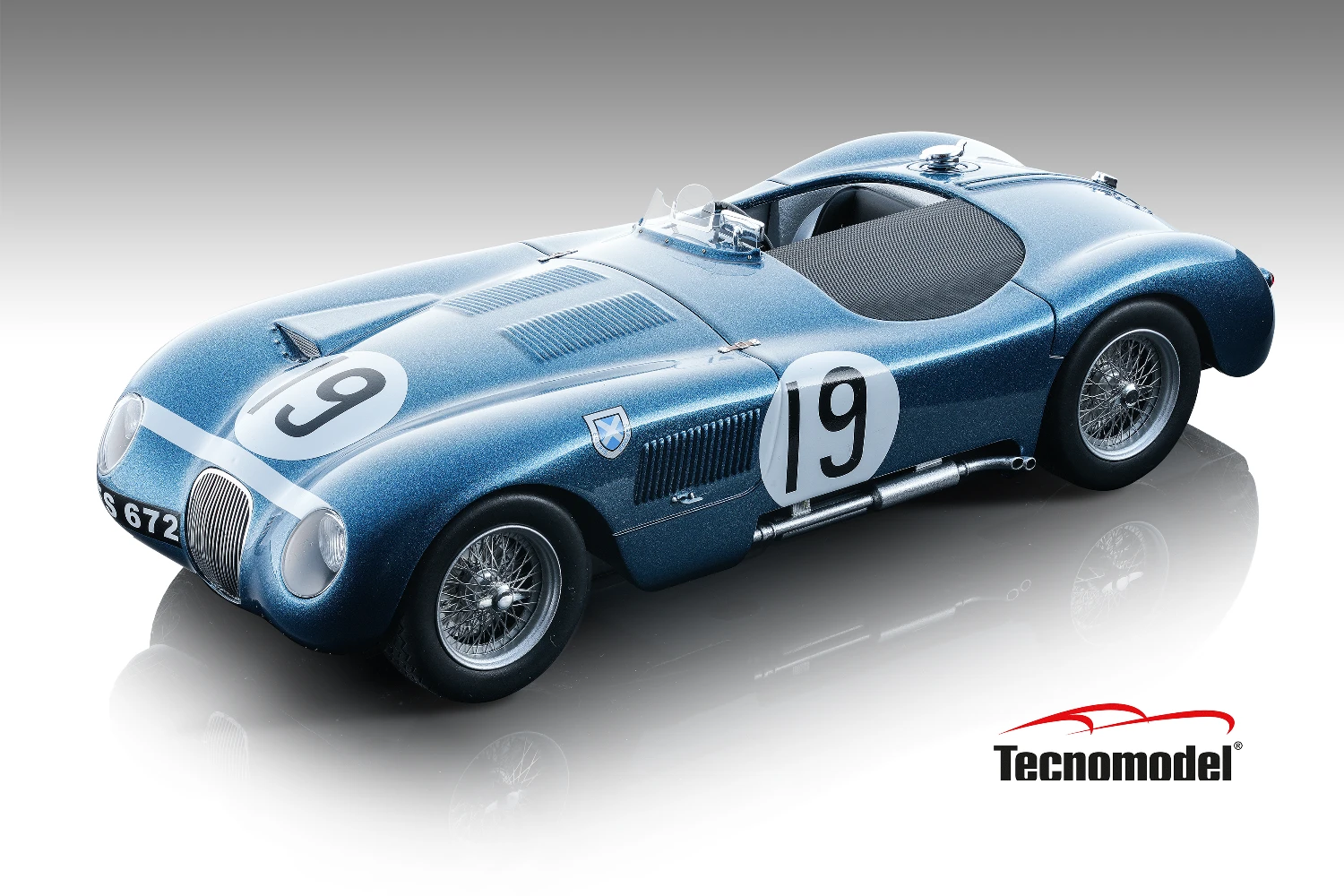 JAGUAR - C-TYPE SPIDER ECURIE ECOSSE N 19 WINNER GOODWOOD 1953 I.STEWART - N.SANDERSSON