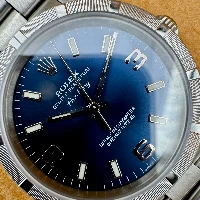 Rolex Air King Blu  Ghiera Godronata 