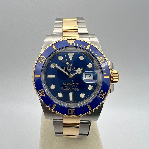 Rolex Submariner Date Acciaio & oro Ceramica Blu