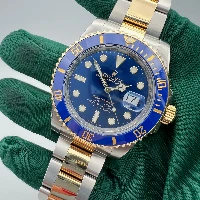 Rolex Submariner Date Acciaio & oro Ceramica Blu