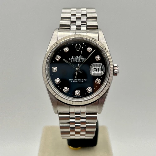 Rolex Datejust 36mm Nero Jubilee Brillanti