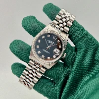 Rolex Datejust 36mm Nero Jubilee Brillanti