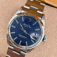 Rolex Oyster Perpetual Date 34mm Blu Shantung