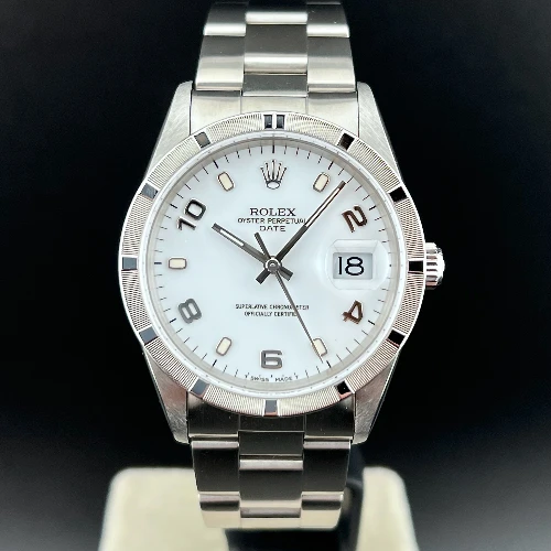 Rolex Oyster Perpetual Date 34mm Bianco 