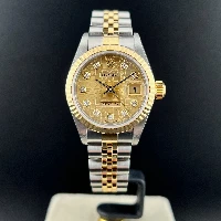Rolex Lady Datejust 26mm Acciaio & oro Computer Champagne Brillanti