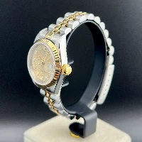 Rolex Lady Datejust 26mm Acciaio & oro Computer Champagne Brillanti