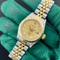Rolex Lady Datejust 26mm Acciaio & oro Computer Champagne Brillanti