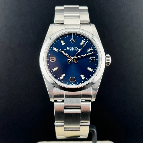 Rolex Oyster Perpetual 31mm Blue 3-6-9 Dial