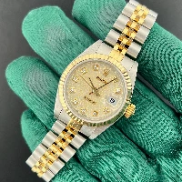 Rolex Lady Datejust 26mm Acciaio & oro Brillanti Computer Silver