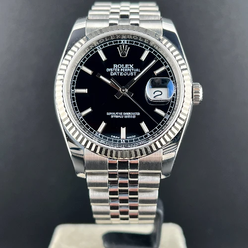 Rolex Datejust 36mm Nero Indici Jubilee