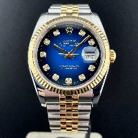 Rolex Datejust 36mm Acciaio/oro Blu Degradè Brillanti