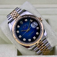 Rolex Datejust 36mm Acciaio/oro Blu Degradè Brillanti