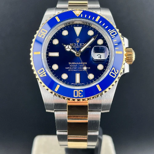 Rolex Submariner Date Acciaio & oro Ceramica Blu
