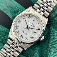 Rolex Datejust 36mm Bianco Romani Jubilee