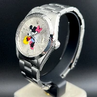 Rolex Oyster Perpetual Date 34mm Topolino Silver Mickey & Minnie