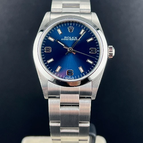 Rolex Oyster Perpetual 31mm Blue 3-6-9 Dial