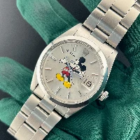 Rolex Oyster Date Precision Mickey Mouse Silver Topolino Argento
