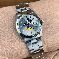 Rolex Oyster Date Precision Mickey Mouse Silver Topolino Argento
