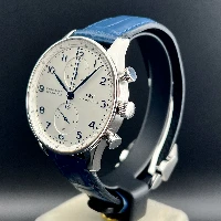 IWC Chronograph Portuguese Sfere Blu Cinturino Blu