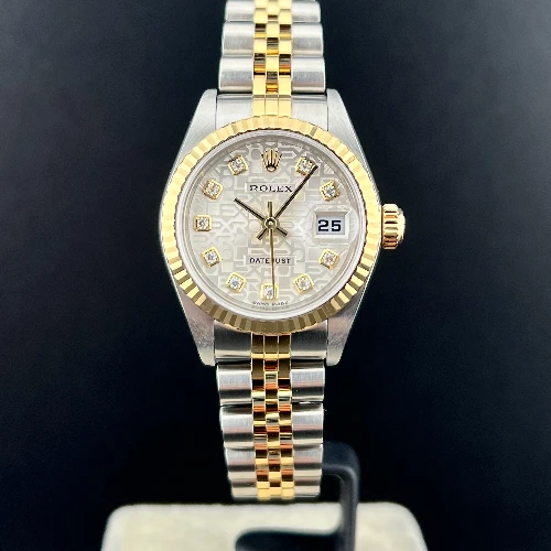 Rolex Lady Datejust 26mm Acciaio & oro Brillanti Computer Silver