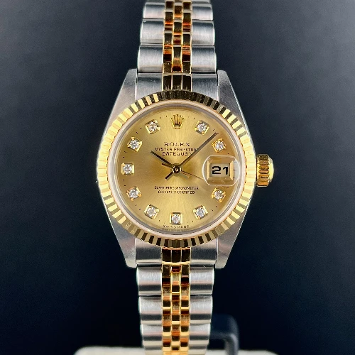 Rolex Lady Datejust 26mm Acciaio & oro Champagne Brillanti 