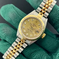 Rolex Lady Datejust 26mm Acciaio & oro Champagne Brillanti 