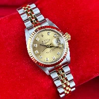 Rolex Lady Datejust 26mm Acciaio & oro Champagne Brillanti 