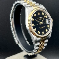 Rolex Datejust 36mm Acciaio/oro Nero Brillanti