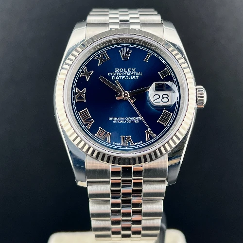 Rolex Datejust 36mm Blu Romani Jubilee