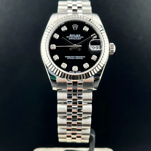 Rolex Datejust 31mm Nero Diamanti Jubilee