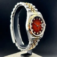 Rolex Datejust 31mm Vignette Rosso Diamanti Acciaio Oro