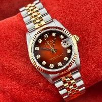 Rolex Datejust 31mm Vignette Rosso Diamanti Acciaio Oro
