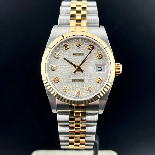 Rolex Datejust 31mm Acciaio & Oro Computer Bianco Brillanti
