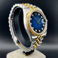 Rolex Datejust 36mm Acciaio/oro Blu Vignette Brillanti