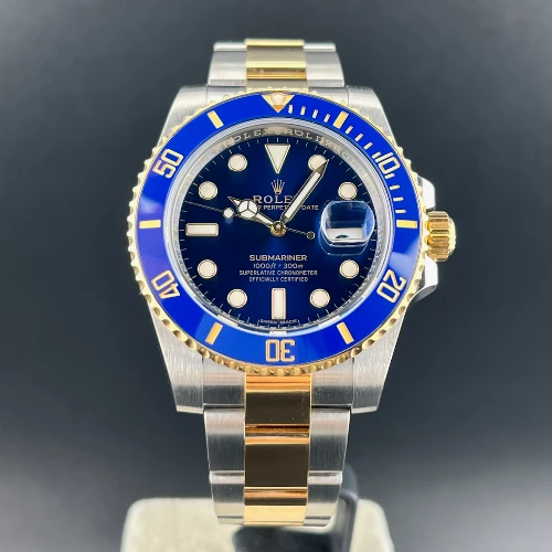 Rolex Submariner Date Acciaio & oro Ceramica Blu
