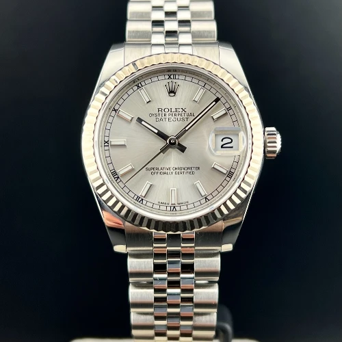 Rolex Datejust 31mm Silver Indici Jubilee