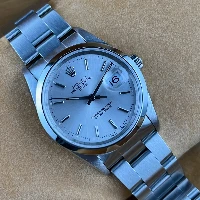 Rolex Oyster Perpetual Date 34mm Silver Indici