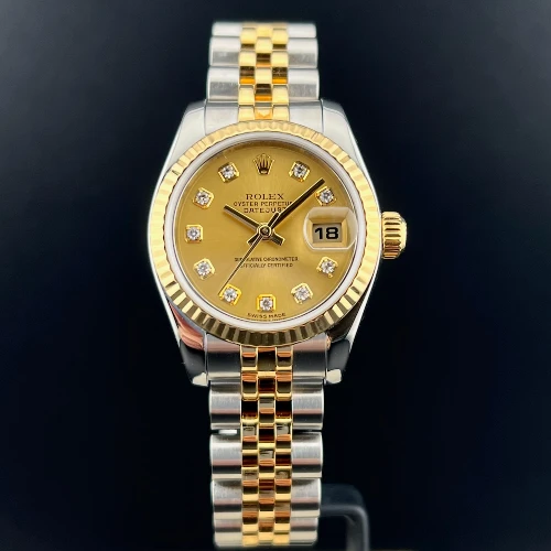 Rolex Lady Datejust 26mm Acciaio & oro Champagne Brillanti