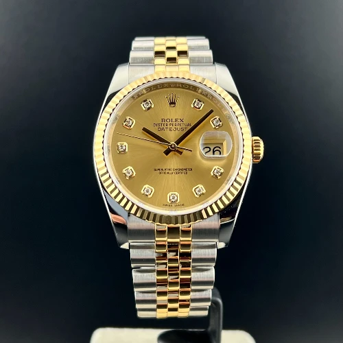 Rolex Datejust 36mm Acciaio/oro Champagne Brillanti