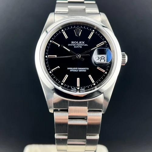 Rolex Oyster Perpetual Date 34mm Nero Indici