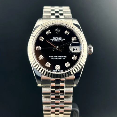 Rolex Datejust 31mm Nero Diamanti Jubilee