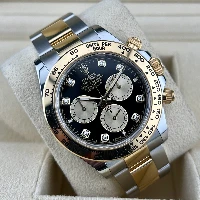Rolex Daytona Acciaio&Oro Black Dial Diamonds