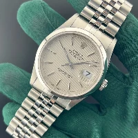 Rolex Datejust 36mm Silver Tapisserie Jubilee