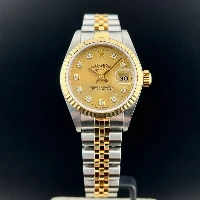 Rolex Lady Datejust 26mm Acciaio & oro Champagne Brillanti 